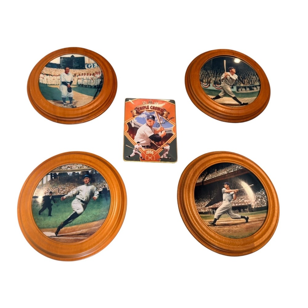 Bradford Exchange Legends of Baseball Collector Plates Mickey Mantle Ruth Gehrig